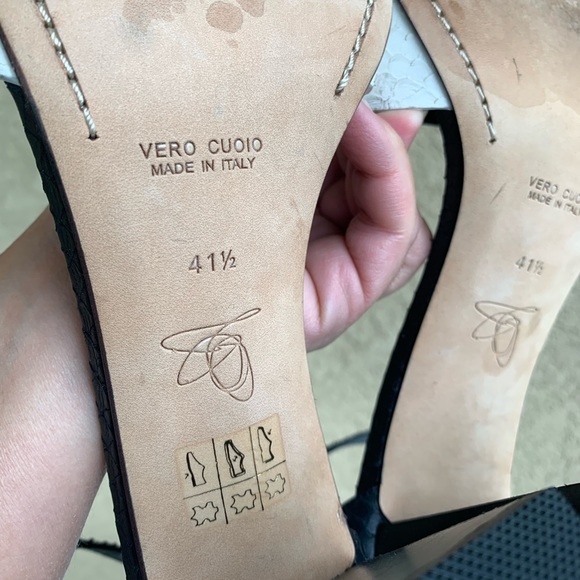 Maria Cornejo block heels leather sandals European size 41.5 - Picture 11 of 14